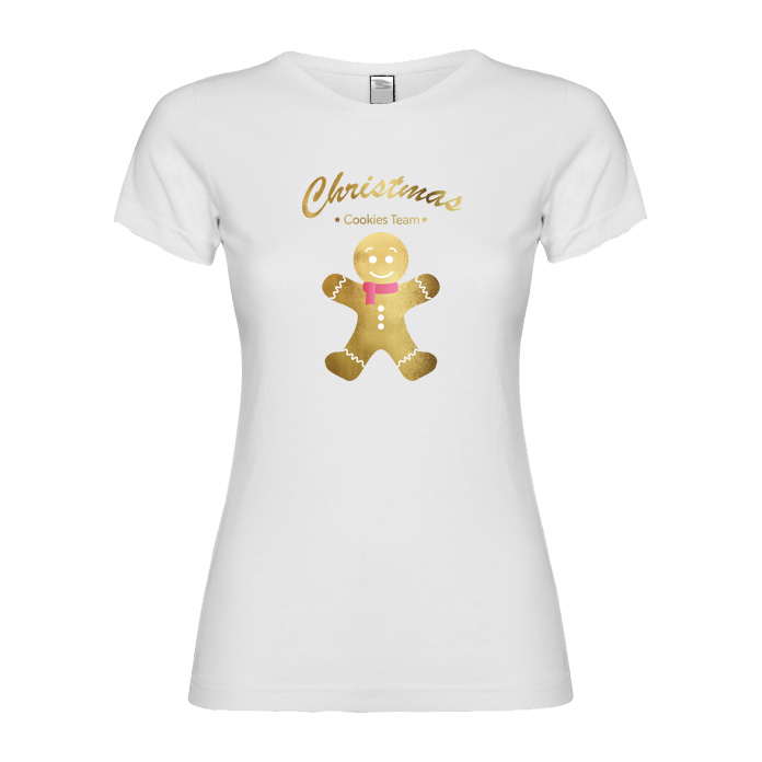 Christmas T-shirt Cookies Team White