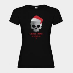 Vianočné Tričko Christmas Rebel Lebka Silver