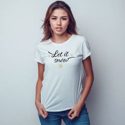 Vianočné Tričko Let It Snow White