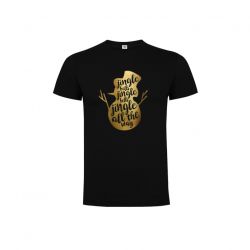 Detské Vianočné Tričko Snehuliak Čierne