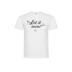 Detské Tričko Let It Snow Biele
